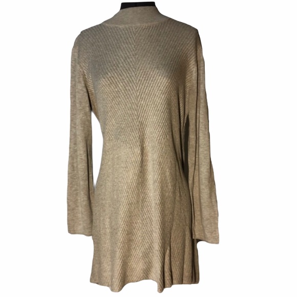 Style & Co. Sweaters - Style & Co NWT Ribbed Tan Long Sleeve Tunic Sweater Heather XXL